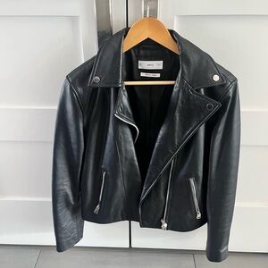 Mango Genuine Leather Jacket Size Medium